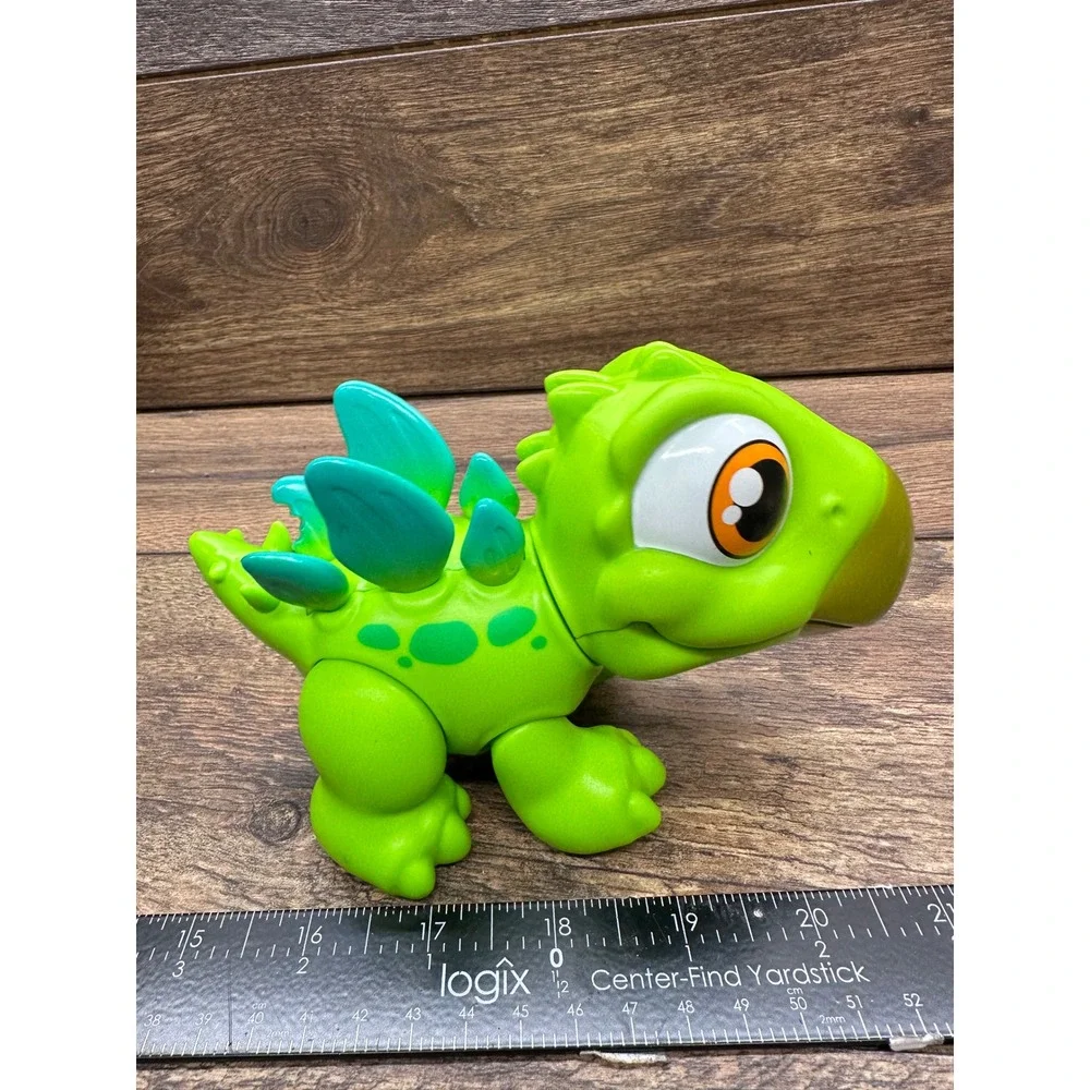 ZURU Smashers‎ Junior Vibrant Green Dragon Dinosaur Toy Figure with Teal Spikes